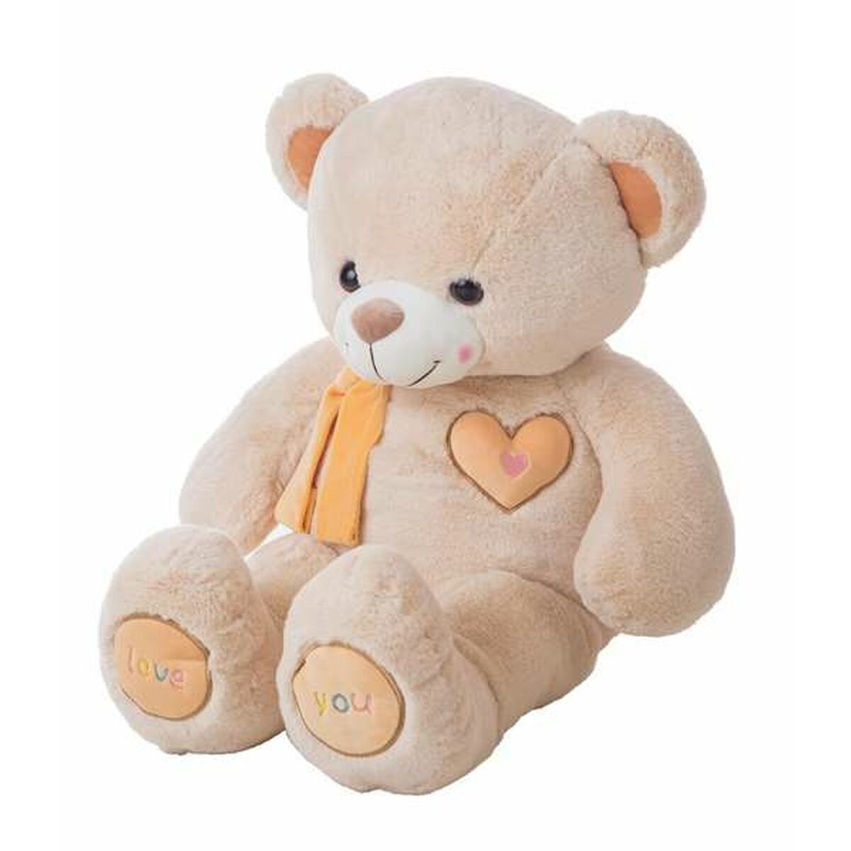 Bamse Valentin Beige Bjørn 75 cm billede