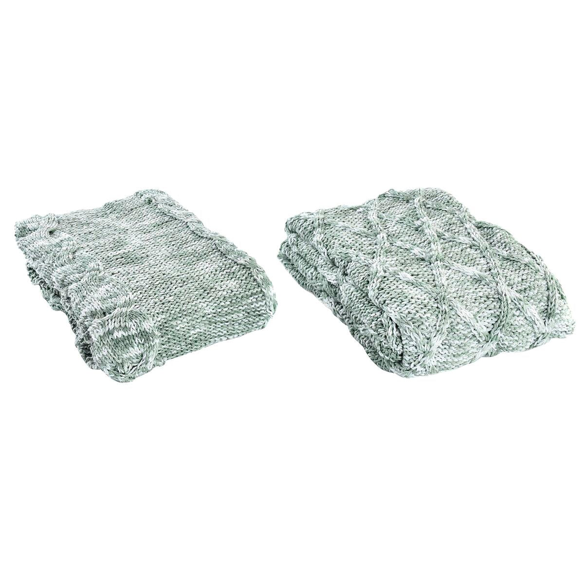 Colchas DKD Home Decor Grøn 150 x 125 x 1 cm (2 enheder)