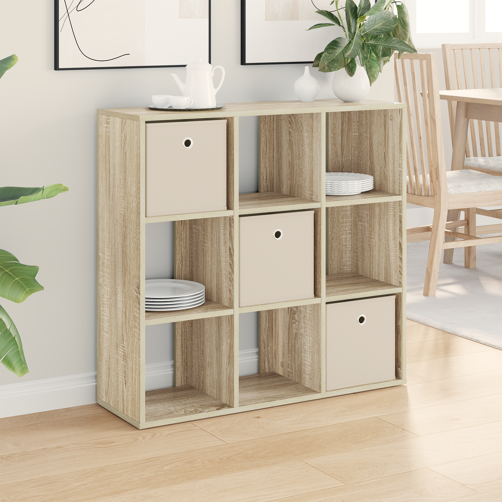 Sideboard med skuffe Sonoma eg 88,5 x 29 x 84,5 cm