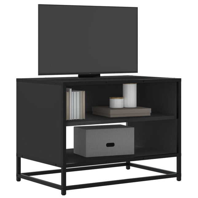 tv-bord 61x40x46 cm konstrueret træ og metal sort