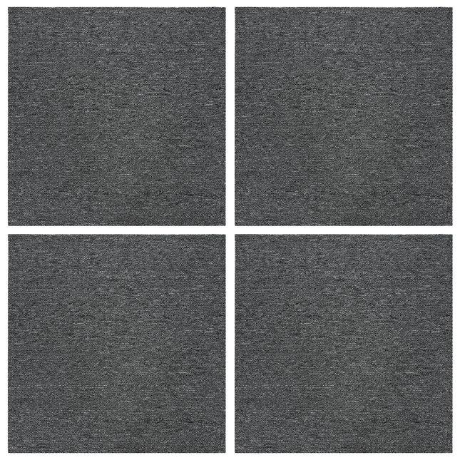 Tæppeflise Mellem Grå 50 x 50 cm 4 pcs PP og Bitumen