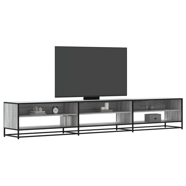 tv-bord 270x40x46 cm konstrueret træ grå sonoma-eg