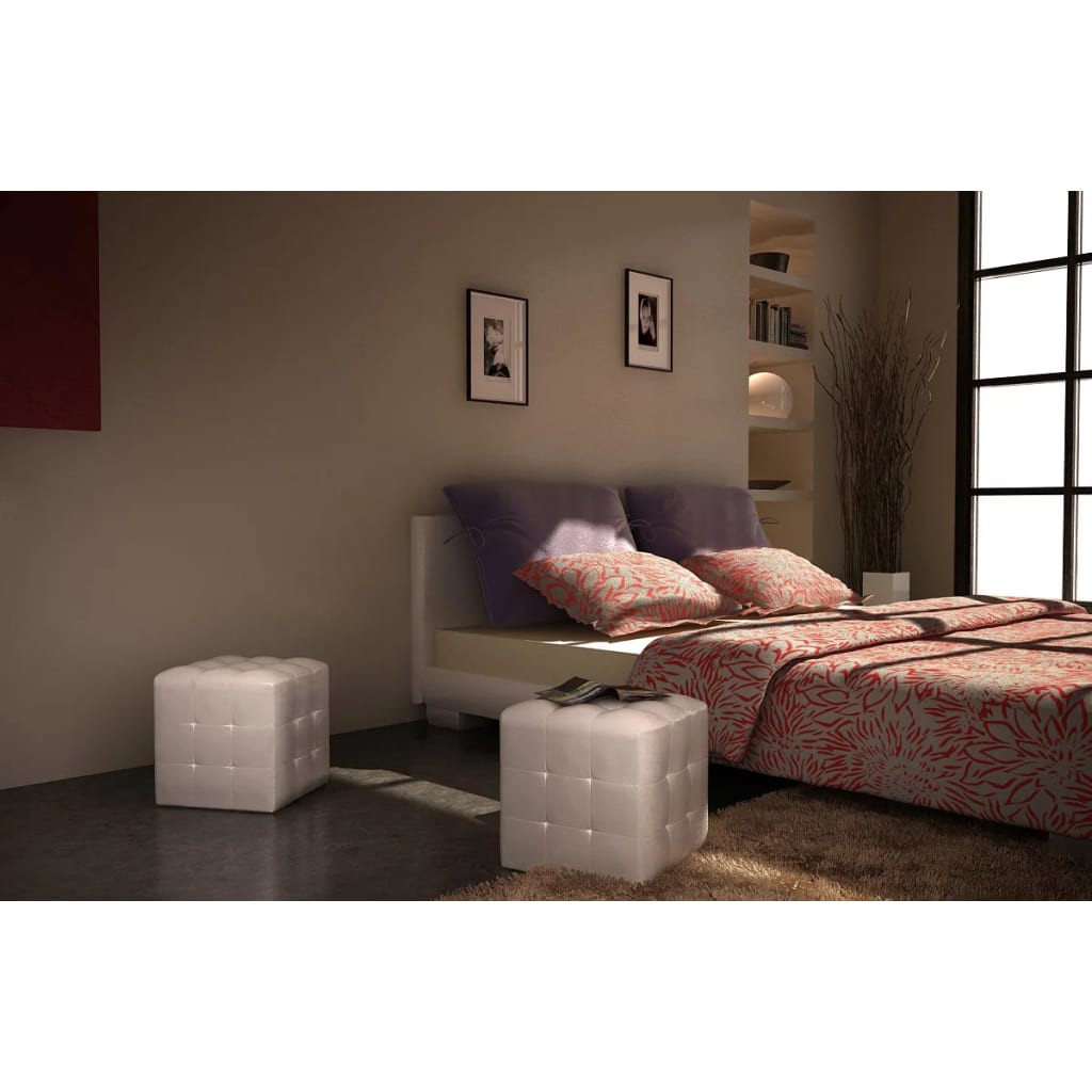 kubeformede taburetter hvid