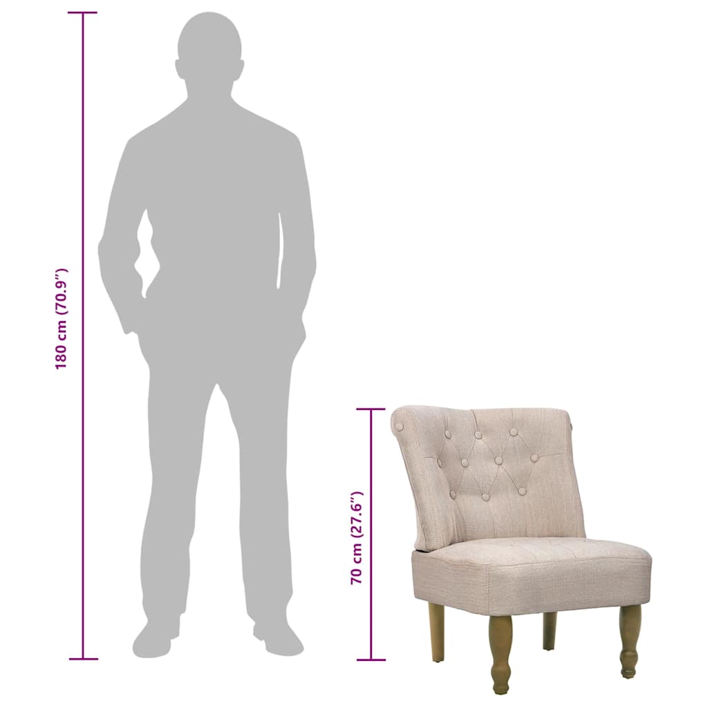 franske stole 2 stk. cremefarvet