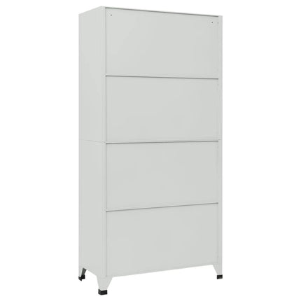 lockerskab med 6 rum 90x45x180 cm grå
