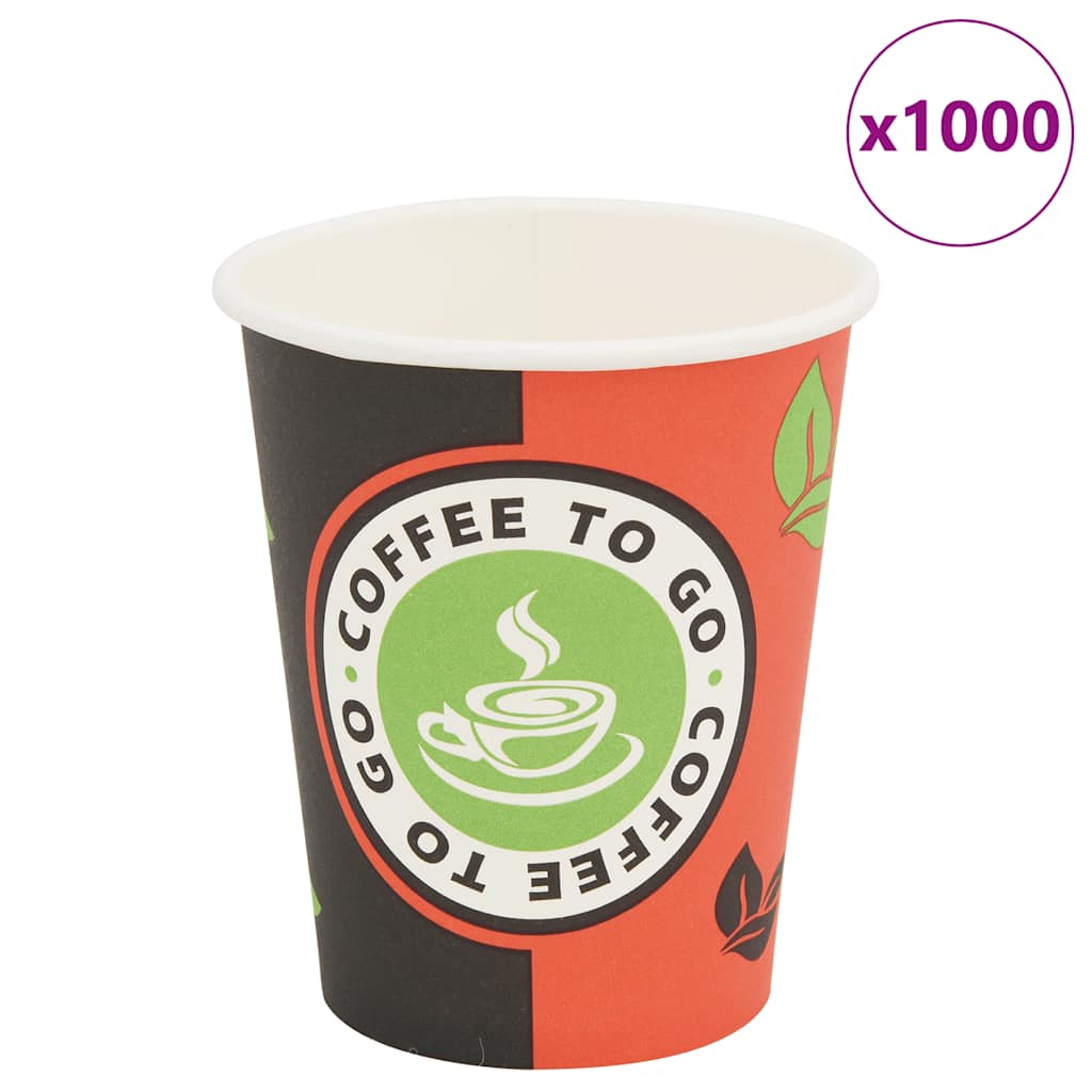 engangskaffekrus 1000 stk. papir 240 ml (8 oz) billede