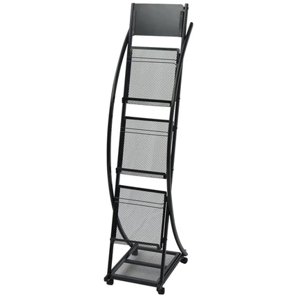 magasinhylde 40 x 32 x 131 cm sort A4