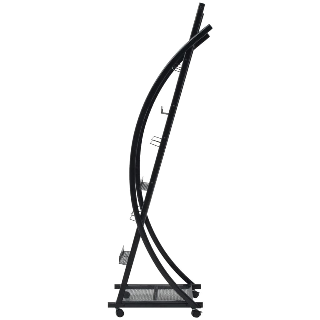 magasinhylde 40 x 32 x 131 cm sort A4