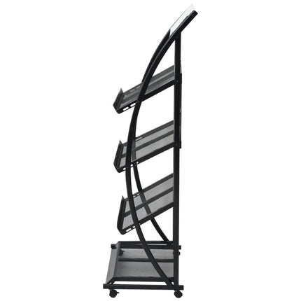 magasinholder 47x40x134 cm sort og hvid A4