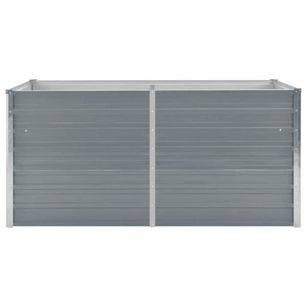 hævet havekasse 160 x 80 x 77 gråt galvaniseret stål