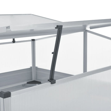 drivhus 100x100x85 cm galvaniseret stål grå