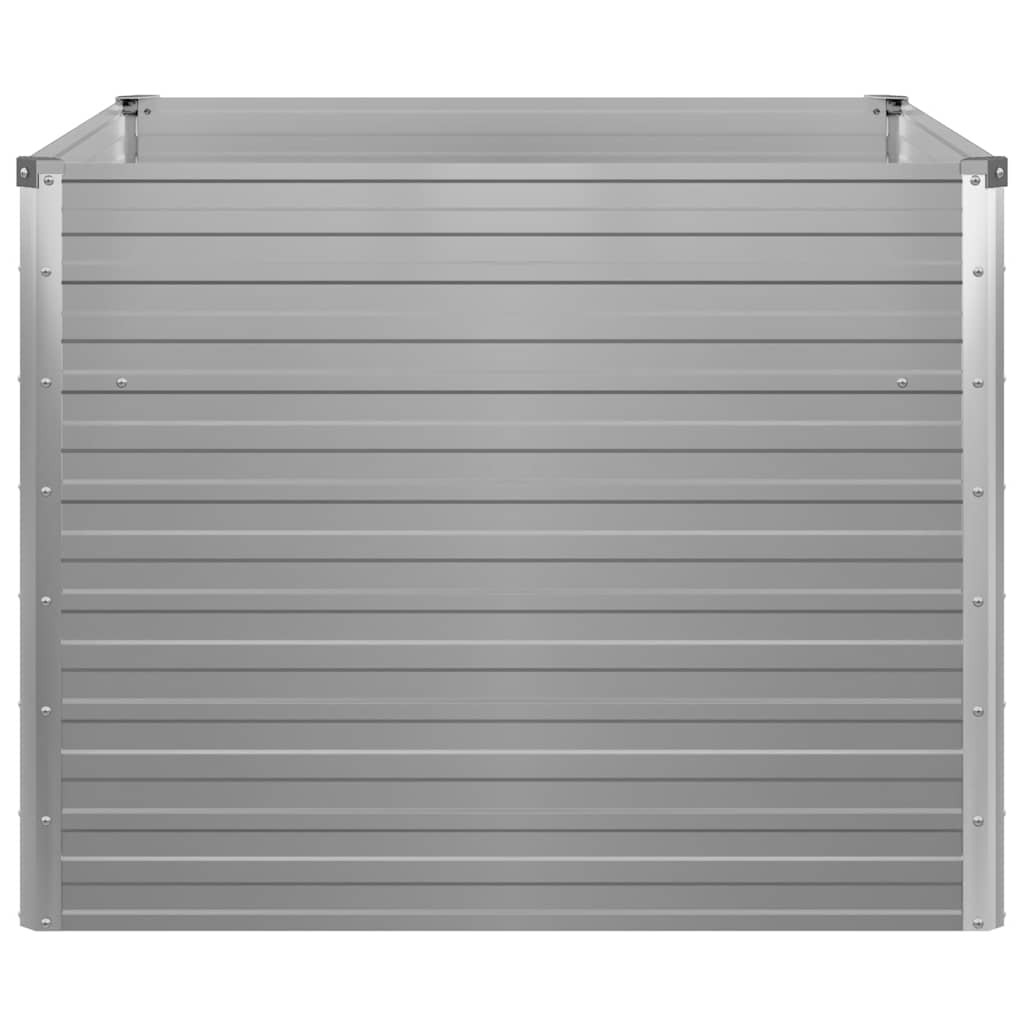 hævet havekasse 100 x 100 x 77 galvaniseret stål gråt