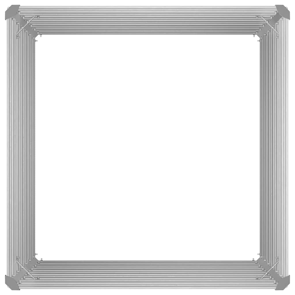 hævet havekasse 100 x 100 x 77 galvaniseret stål gråt