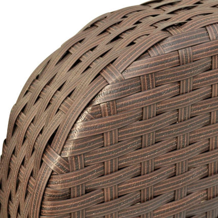 haveloungesæt 4 dele med hynder polyrattan brun