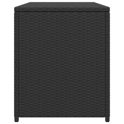 udendørs opbevaringkasse sort 120x50x60 cm polyrattan