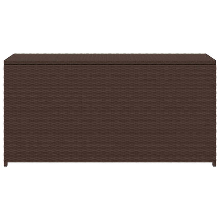 udendørs opbevaringkasse brun 120x50x60 cm polyrattan