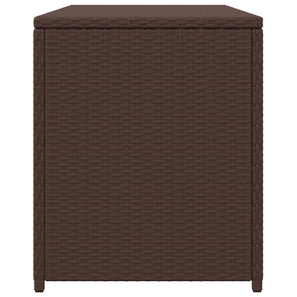 udendørs opbevaringkasse brun 120x50x60 cm polyrattan