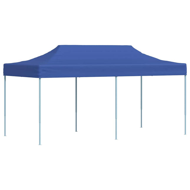 foldbart pavillontelt pop-up 3 x 6 m blå