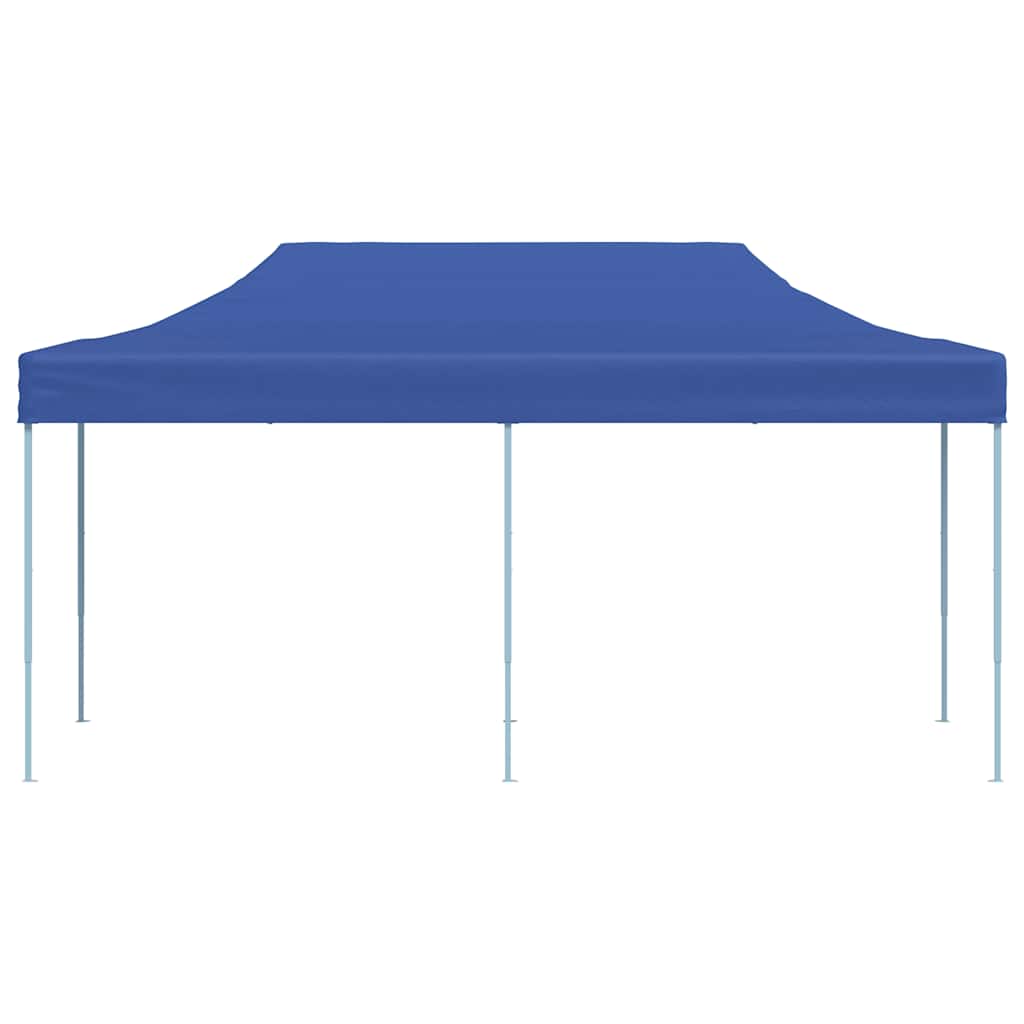 foldbart pavillontelt pop-up 3 x 6 m blå