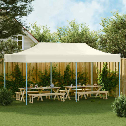foldbart pavillontelt pop-up 3 x 6 m cremehvid