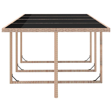 udendørs spisebordssæt 13 dele med hynder polyrattan beige