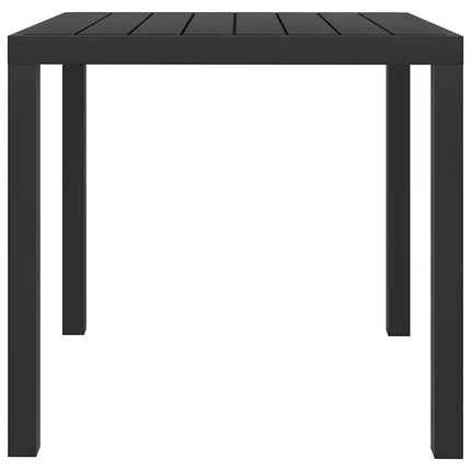 havebord WPC aluminium 80 x 80 x 74 cm sort