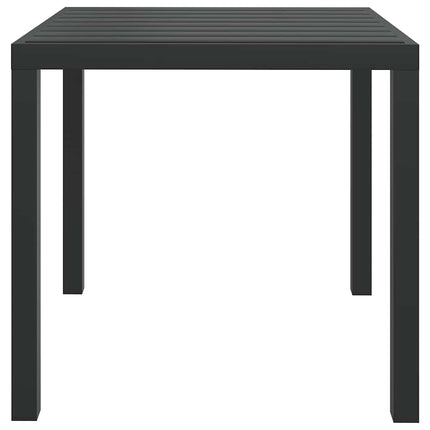 havebord WPC aluminium 80 x 80 x 74 cm sort