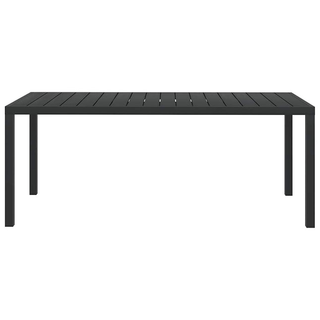 havebord WPC aluminium 185 x 90 x 74 cm sort