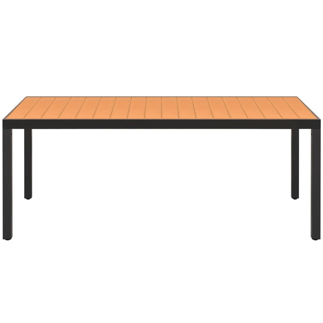 havebord WPC aluminium 185 x 90 x 74 cm brun