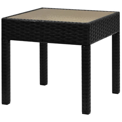 bistrosæt 3 dele polyrattan sort