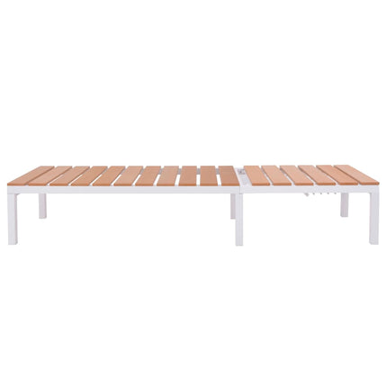 liggestol aluminium og WPC brun