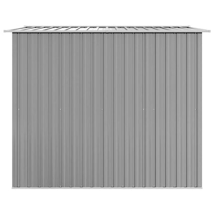 opbevaringsskur til haven 257x205x178 cm metal grå