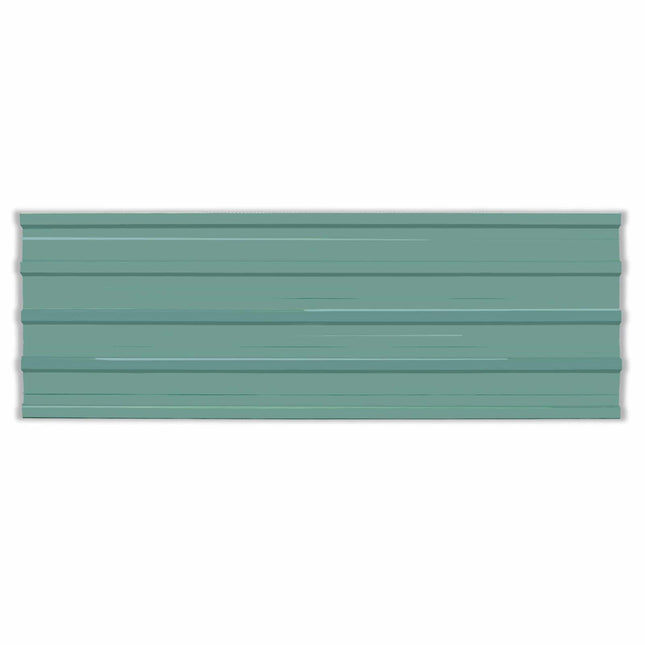 Tagpanel 12 pcs Grøn 129 x 45 cm Galvaniseret stål