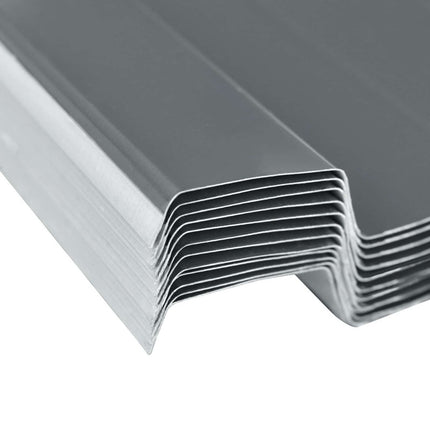 Tagpanel 12 pcs Grå 129 x 45 cm Galvaniseret stål
