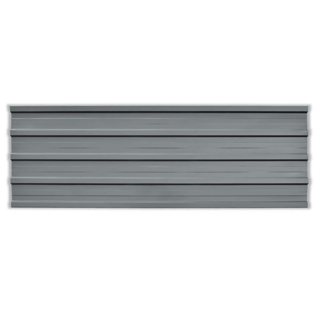 Tagpanel 12 pcs Grå 129 x 45 cm Galvaniseret stål