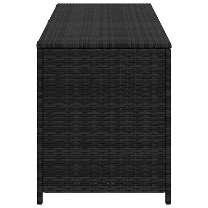 udendørs opbevaringskasse 150x50x60 cm polyrattan sort