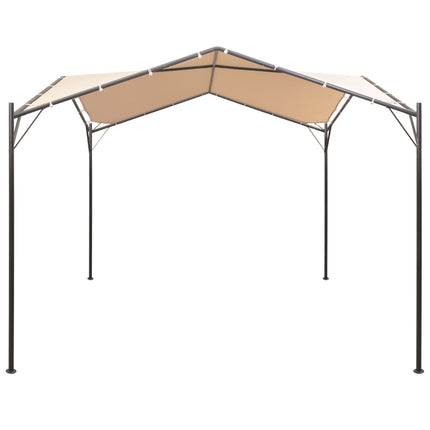lysthus pavillon telt med baldakin 3 x 3 m stål beige