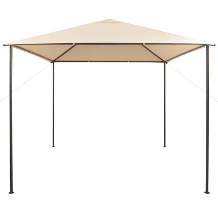 pavillon med baldakin 3x3 m stål beige