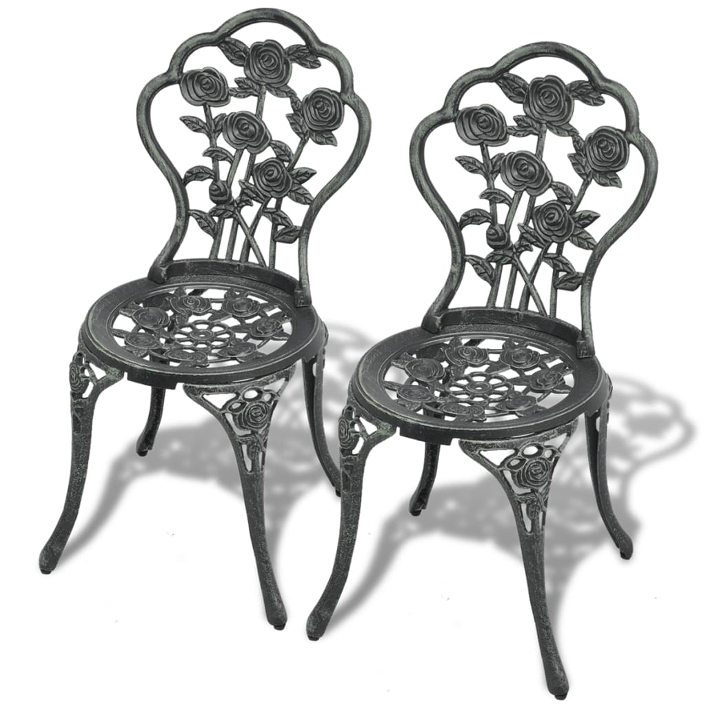 bistrostole 2 stk. stbt aluminium grn