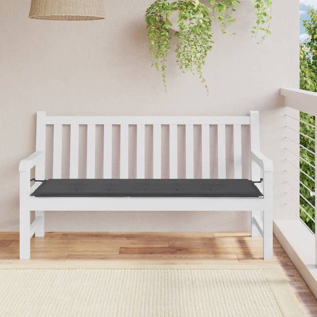 hynde til havebænk 150x50x3 cm oxfordstof antracitgrå