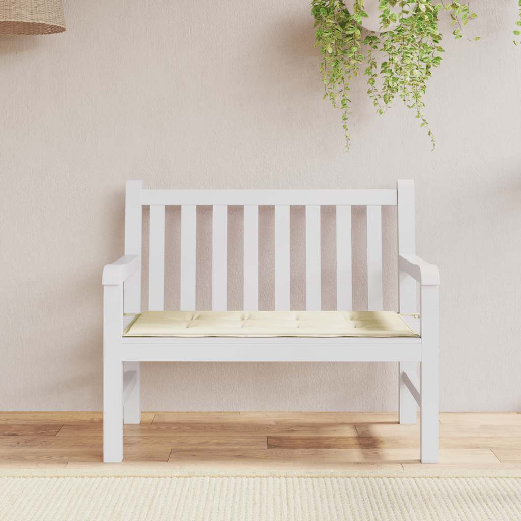 Hynde Til Havebænk 120x50x3 Cm Oxfordstof Cremefarvet - Vidaxl
