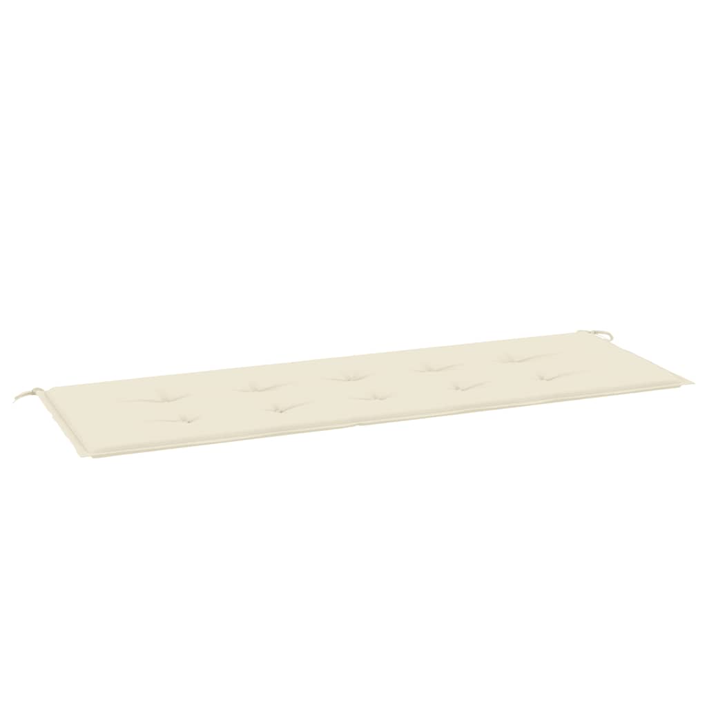 hynde til havebænk 150x50x4 cm stof cremefarvet