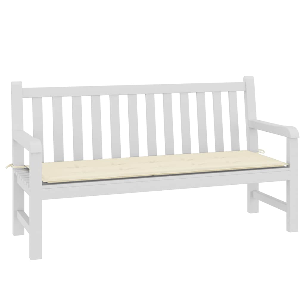 hynde til havebænk 150x50x4 cm stof cremefarvet