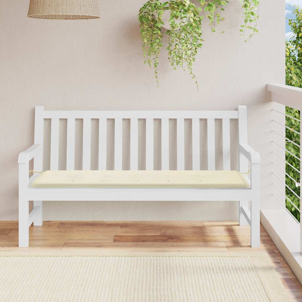 hynde til havebænk 150x50x4 cm stof cremefarvet