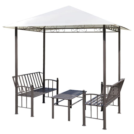 havepavillon med bord og bænk 2,5x1,5x2,4 m