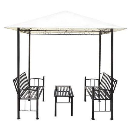 havepavillon med bord og bænk 2,5x1,5x2,4 m