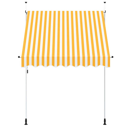 foldemarkise manuel betjening 200 cm stribet orange og hvid