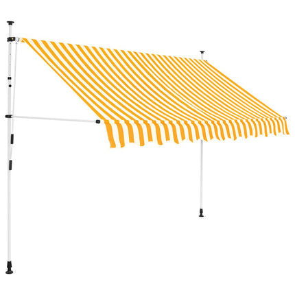 foldemarkise manuel betjening 250 cm stribet orange og hvid