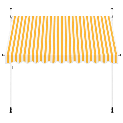 foldemarkise manuel betjening 300 cm stribet orange og hvid