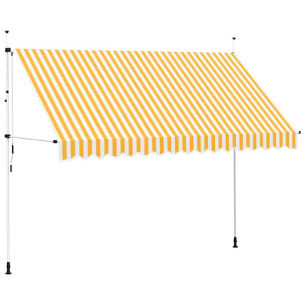 foldemarkise manuel betjening 350 cm stribet orange og hvid